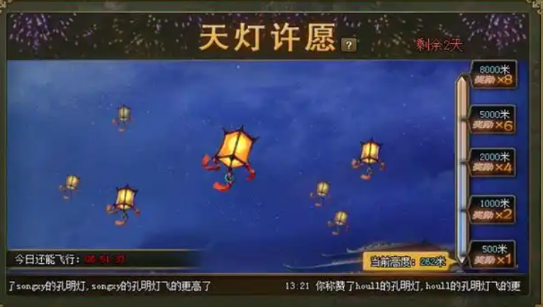 攻城掠地孔明灯高度奖励什么