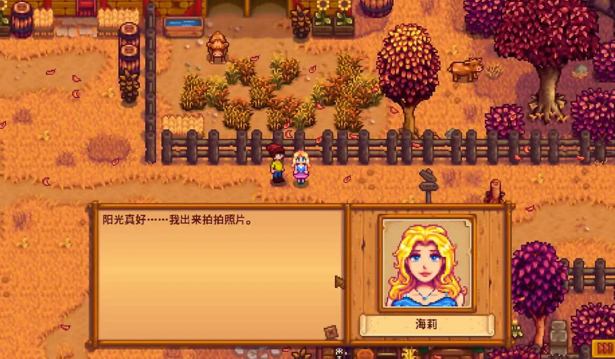 星露谷物语海莉问今天做什么好